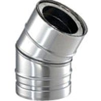 Schornstein Bogen 30 Grad Edelstahl dw dn 100 von SCHIEDEL