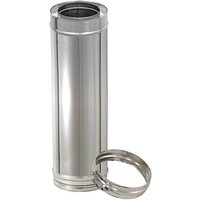 Schornstein Längenelement 500 mm Edelstahl dw dn 180 von SCHIEDEL