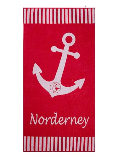 SCHIETWETTER Unisex Strandhandtuch Norderney 180x88cm, XXL Handtuch, Badetuch, Frottee, Baumwollgemisch, schnelltrocknend rot-White OS SCHIETWETTER Unisex Strandhandtuch Norderney 180x88cm, XXL Handtuch, Badetuch, Frottee, Baumwollgemisch, schnelltrocknend rot-White OS von SCHIETWETTER