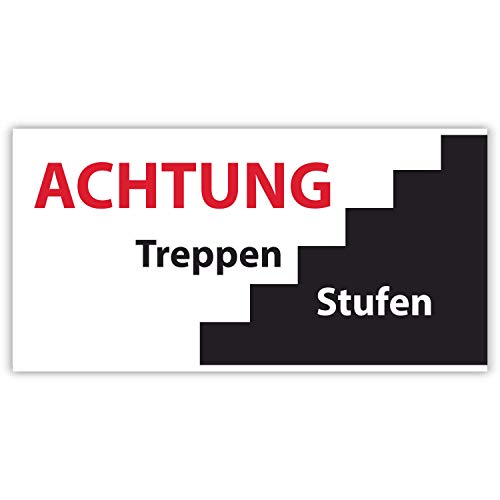 SCHILDER HIMMEL Achtung Treppen Stufen Schild Kunststoff, Nr 524 Größe 30 x 14cm, 2mm stark SCHILDER HIMMEL Achtung Treppen Stufen Schild Kunststoff, Nr 524 Größe 30 x 14cm, 2mm stark von SCHILDER HIMMEL