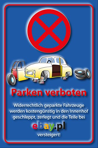 SCHILDER HIMMEL Parkverbot Parken verboten Ebay Schild 42x29cm Alu-Verbund mit Schrauben, Nr 53 verschiedene Größen/Materialien von SCHILDER HIMMEL