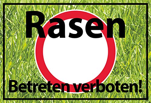 SCHILDER HIMMEL Rasen betreten verboten Schild 42x30cm Alu-Verbund, Nr 542 in verschiedenen Größen (A0 bis A5) und Materialien von SCHILDER HIMMEL