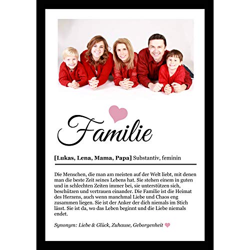 SCHILDER HIMMEL Freundschaft Holz-Poster mit Wunschbild/Name | Familie Geschenk | Wandbilder | Geburtstag | Wanddeko Deko Dekortion | Liebe Herz | Geschenk für die Liebsten von SCHILDER HIMMEL