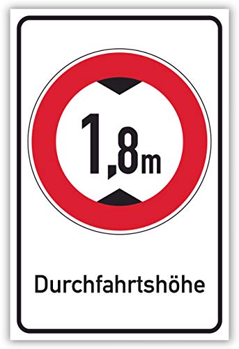 SCHILDER HIMMEL anpassbares Durchfahrtshöhe 1,8 Meter Schild 21x15cm Alu-Verbund mit Klebestreifen, Nr 694 eigener Text/Bild verschiedene Größen/Materialien SCHILDER HIMMEL anpassbares Durchfahrtshöhe 1,8 Meter Schild 21x15cm Alu-Verbund mit Klebestreifen, Nr 694 eigener Text/Bild verschiedene Größen/Materialien von SCHILDER HIMMEL