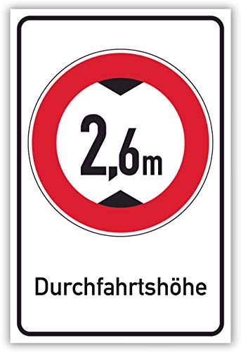 SCHILDER HIMMEL anpassbares Durchfahrtshöhe 2,6 Meter Schild 42x29cm Alu-Verbund mit Klebestreifen, Nr 698 eigener Text/Bild verschiedene Größen/Materialien SCHILDER HIMMEL anpassbares Durchfahrtshöhe 2,6 Meter Schild 42x29cm Alu-Verbund mit Klebestreifen, Nr 698 eigener Text/Bild verschiedene Größen/Materialien von SCHILDER HIMMEL
