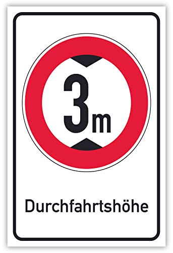 SCHILDER HIMMEL anpassbares Durchfahrtshöhe 3 Meter Schild 21x15cm Alu-Verbund mit Schrauben, Nr 700 eigener Text/Bild verschiedene Größen/Materialien SCHILDER HIMMEL anpassbares Durchfahrtshöhe 3 Meter Schild 21x15cm Alu-Verbund mit Schrauben, Nr 700 eigener Text/Bild verschiedene Größen/Materialien von SCHILDER HIMMEL