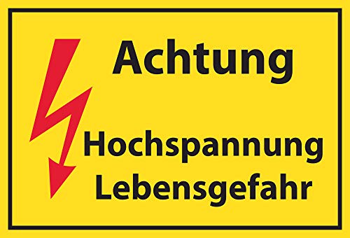 SCHILDER HIMMEL anpassbares Hochspannung Lebensgefahr Schild 29x21cm aus Kunststoff, Nr 513 eigener Text/Bild verschiedene Größen/Materialien SCHILDER HIMMEL anpassbares Hochspannung Lebensgefahr Schild 29x21cm aus Kunststoff, Nr 513 eigener Text/Bild verschiedene Größen/Materialien von SCHILDER HIMMEL