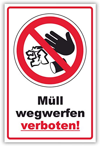SCHILDER HIMMEL anpassbares Müll wegwerfen verboten Schild 21x15cm Kunststoff mit Klebestreifen, Nr 186 eigener Text/Bild verschiedene Größen/Materialien SCHILDER HIMMEL anpassbares Müll wegwerfen verboten Schild 21x15cm Kunststoff mit Klebestreifen, Nr 186 eigener Text/Bild verschiedene Größen/Materialien von SCHILDER HIMMEL
