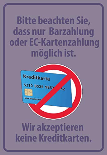 SCHILDER HIMMEL anpassbares Nur Bargeld Schild 21x15cm Kunststoff mit Klebestreifen, Nr 615 eigener Text/Bild verschiedene Größen/Materialien SCHILDER HIMMEL anpassbares Nur Bargeld Schild 21x15cm Kunststoff mit Klebestreifen, Nr 615 eigener Text/Bild verschiedene Größen/Materialien von SCHILDER HIMMEL