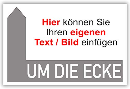 SCHILDER HIMMEL anpassbares Wegweiser Restaurant Schild A5 Alu-Verbund mit Klebestreifen, Eingang links Ecke Nr 906 eigener Text/Bild verschiedene Größen/Materialien von SCHILDER HIMMEL