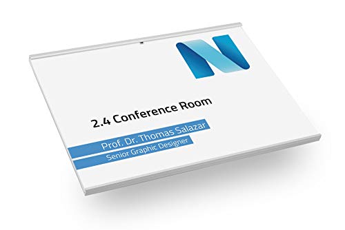 SCHILDER Systeme 1 STK. MODOplex Büroschild | Silber eloxiert inkl. Abdeckscheibe | M108x149mm | 2 mm Acrylglas | einfache Klebemontage | gesicherter Einleger | werkzeugloser Textwechsel | Türschild von SCHILDER Systeme