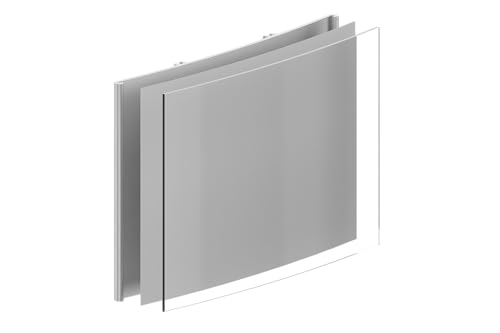 SCHILDER Systeme CIS.clic Büroschild A6 Quer – Silber Alu eloxiert - Edles Design, Selbstbeschriftung, Einfacher Textwechsel - 152x110 mm, Türschild inkl. Montagematerial (10 Stück) von SCHILDER Systeme