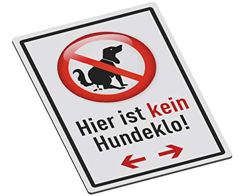 SCHILDER Systeme Hinweisschilder – Hier ist kein Hundeklo! – 3mm Aluminium-Dibond-Schild - 30x20 cm – Wasserfest und Witterungsbeständig für den Außenbereich – Rostfrei – Made in Austria von SCHILDER Systeme