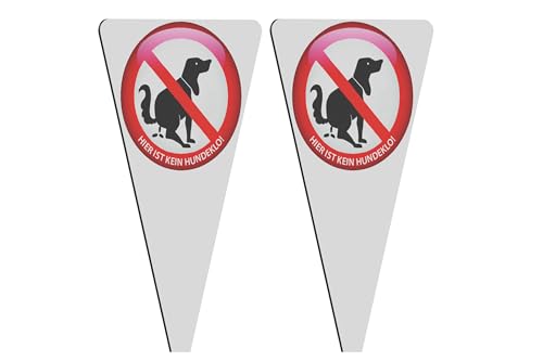 SCHILDER Systeme Steckschild "Kein Hundeklo" Schild, Hinweisschild - Verbundplatte 3 mm, weiß, 175 x 290 mm, UV-Druck + UV-Schutzlack glänzend, Ecken gerundet (2 Stk.) von SCHILDER Systeme