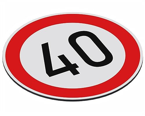 SCHILDER Systeme Verbotsschild – 40er – 3mm Aluminium-Dibond-Schild - 20cm ⌀ – Wasserfest und Witterungsbeständig für den Innen- und Außenbereich – 100% Made in Austria SCHILDER Systeme Verbotsschild – 40er – 3mm Aluminium-Dibond-Schild - 20cm ⌀ – Wasserfest und Witterungsbeständig für den Innen- und Außenbereich – 100% Made in Austria von SCHILDER Systeme