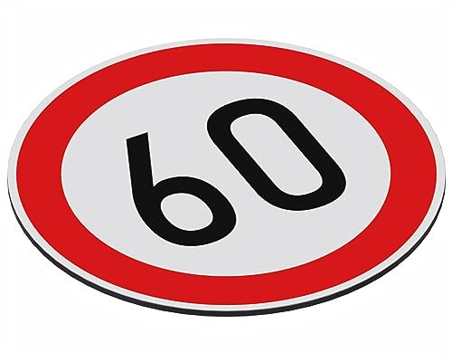 SCHILDER Systeme Verbotsschild – 60er – 3mm Aluminium-Dibond-Schild - 20cm ⌀ – Wasserfest und Witterungsbeständig für den Innen- und Außenbereich – 100% Made in Austria SCHILDER Systeme Verbotsschild – 60er – 3mm Aluminium-Dibond-Schild - 20cm ⌀ – Wasserfest und Witterungsbeständig für den Innen- und Außenbereich – 100% Made in Austria von SCHILDER Systeme