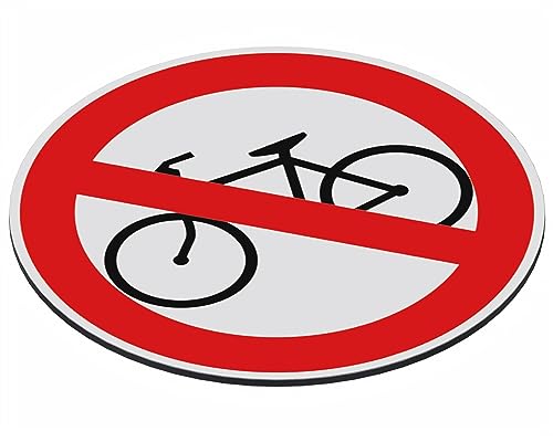 SCHILDER Systeme Verbotsschild – Radfahren verboten – 3mm Aluminium-Dibond-Schild - 20cm ⌀ – Wasserfest und Witterungsbeständig für den Innen- und Außenbereich – 100% Made in Austria von SCHILDER Systeme