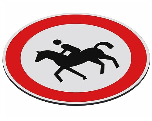 SCHILDER Systeme Verbotsschild – Reiten verboten – 3mm Aluminium-Dibond-Schild - 20cm ⌀ – Wasserfest und Witterungsbeständig für den Innen- und Außenbereich – 100% Made in Austria von SCHILDER Systeme