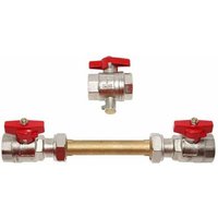 Schlösser Einbausatz 1'' f. Wärmezähler Wärmemengenzähler 130mm Qn 2,5 und Qn 3,5 Direktmessung DN25 von SCHLÖSSER ARMATUREN