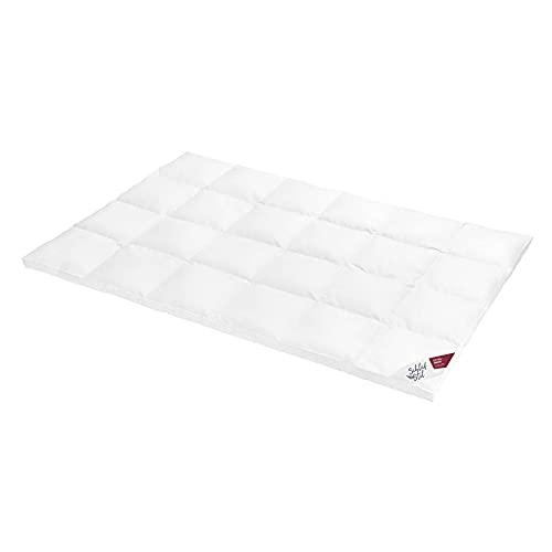 SCHLAFSTIL Daunenbettdecke D400, Extrawarm, 90% Daunen / 10% Federn Größe 200x220 von SCHLAFSTIL