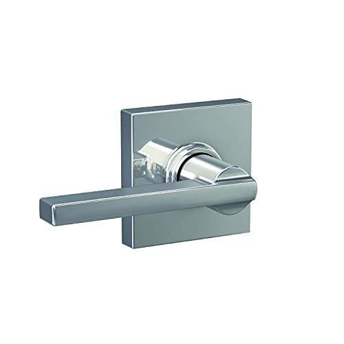 SCHLAGE F10 LAT 625 COL Latitude Hebel mit Collins Trim Flur & Schrank Durchgangstürschloss, helles Chrom von SCHLAGE