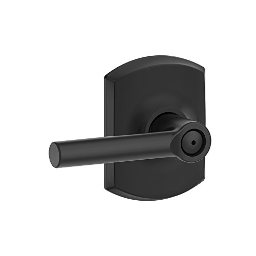SCHLAGE F40 BRW 622 GRW Greenwich Collection Broadway Sichtschutzhebel, Mattschwarz von SCHLAGE