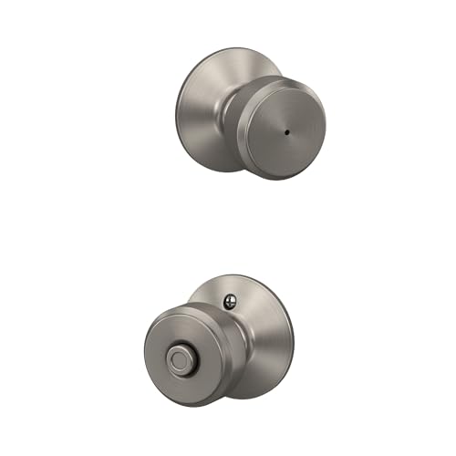 SCHLAGE F40 BWE 619 Bowery Privacy Lock Knob, Satin Nickel by Lock Company von SCHLAGE