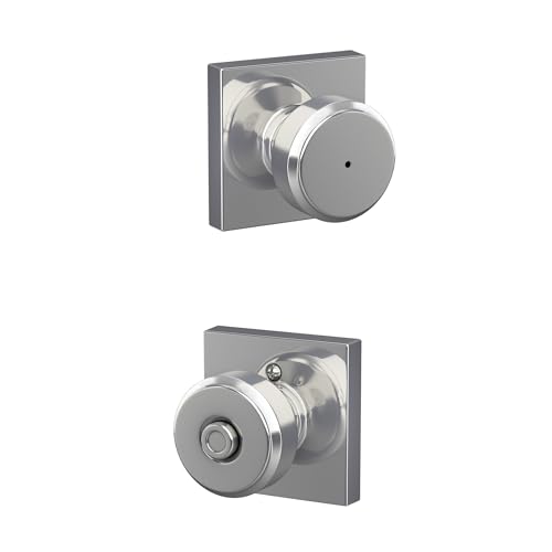 SCHLAGE F40 BWE 625 COL Bowery Knauf mit Collins Trim Bett & Bad Sichtschutz Türschloss, helles Chrom von SCHLAGE