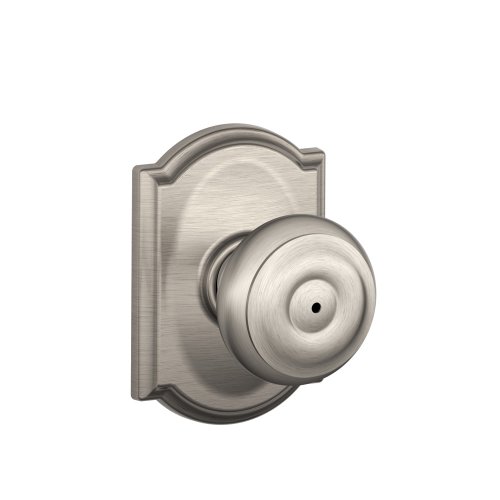 SCHLAGE F40 GEO 619 CAM Camelot Collection Georgian Privacy Knob, Satin Nickel by Lock Company von SCHLAGE