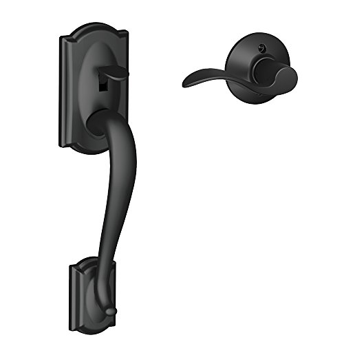 SCHLAGE FE285 CAM 622 ACC RH Camelot Trim Lower Half Front Entry Handleset with Accent Right Hand Lever, Matte Black by Lock Company SCHLAGE FE285 CAM 622 ACC RH Camelot Trim Lower Half Front Entry Handleset with Accent Right Hand Lever, Matte Black by Lock Company von SCHLAGE