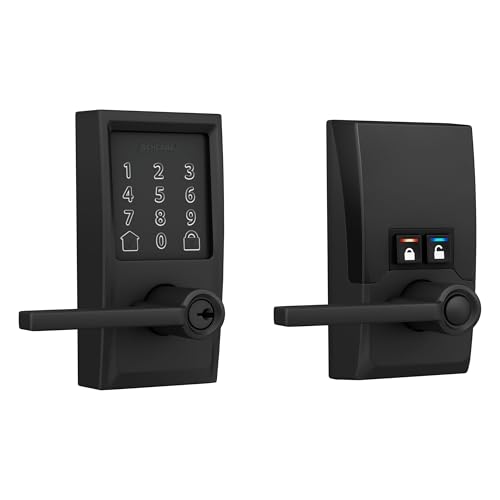 Schlage FE789WBCEN622LAT Encode Century WiFi Latitude Lever Smart Keyless Entry Touchscreen Türschloss, Mattschwarz Schlage FE789WBCEN622LAT Encode Century WiFi Latitude Lever Smart Keyless Entry Touchscreen Türschloss, Mattschwarz von SCHLAGE