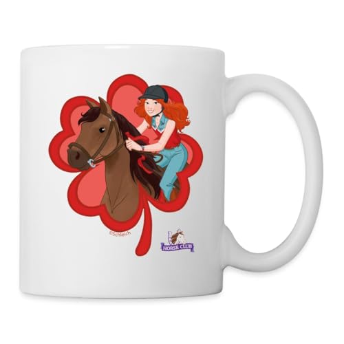 Spreadshirt Schleich Horse Club Hannah & Cayenne Tasse, One size, Weiß von SCHLEICH