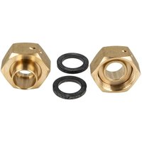 Schlösser Armaturen - js Wasserzähler-Verschraubungs-Set mit 22 mm Lötmuffe x 1 Zoll Überwurfmutter - MS-blank von SCHLÖSSER ARMATUREN
