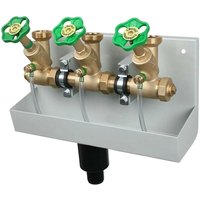 Schlösser Armaturen - schlösser Kompakt-Verteilerstation 3-Strang Verteiler - Zulauf 1 Zoll - dn 25, mit Ablaufrinne von SCHLÖSSER ARMATUREN