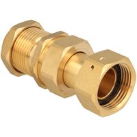 Schlösser Armaturen - js Wasserzähler-Verschraubung mit Schiebestück - 1 1/4 Zoll üwm x 1 Zoll ag, Messing blank von SCHLÖSSER ARMATUREN