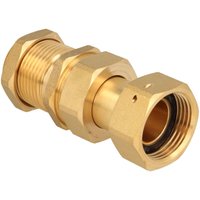 Js Wasserzähler-Verschraubung mit Schiebestück - 1 Zoll üwm x 1 Zoll ag, Messing blank von SCHLÖSSER ARMATUREN