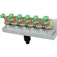 Schlösser Kompakt-Verteilerstation 6-Strang Verteiler - Zulauf 1 Zoll - dn 25, mit Ablaufrinne von SCHLÖSSER ARMATUREN