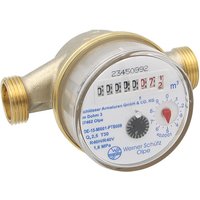 Schlosser - Wasserzähler Wasseruhr geeignet für 1/2 Zoll Rohre 110mm kalt 2024 geeicht von SCHLOSSER