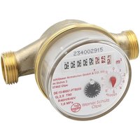 Schlosser - Wasserzähler Wasseruhr geeignet für 1/2 Zoll Rohre 110mm warm 2024 geeicht von SCHLOSSER