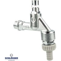 Schlösser Armaturen - js DVGW-Auslaufventil 1/2 Zoll mit Steckschlüsseloberteil, rv und Rohrbelüfter, matt verchromt von SCHLÖSSER ARMATUREN