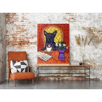 Scottish Terrier Im Coffee Shop Hund Kunstdruck Artork Geschenk Tier Dekor Modern Folkloristisch Scottish Terrier Im Coffee Shop Hund Kunstdruck Artork Geschenk Tier Dekor Modern Folkloristisch von SCHMETZPETZ