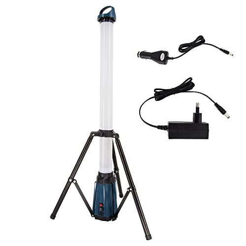 SCHMIDT security tools 360° Standleuchte WLB2000 18 Watt 2000 Lumen Akku LED Arbeitsleuchte Stativ Bau-Strahler IP65 Arbeitsstrahler 980mm von SCHMIDT security tools