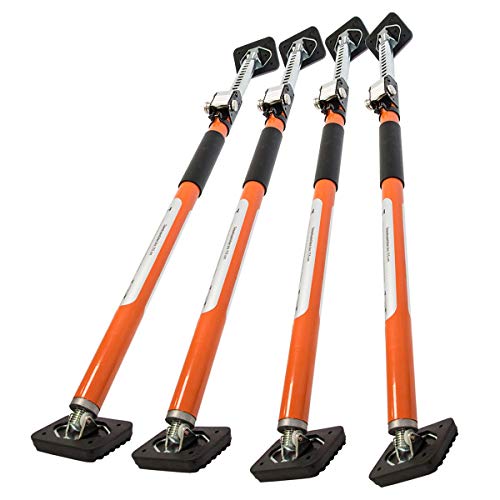 SCHMIDT security tools 4x Türspanner Zargen-Zwinge Zargenspanner Türspreize Tür-Einbau Teleskop-Spanner verstellbar 65-115 cm Orange von SCHMIDT security tools