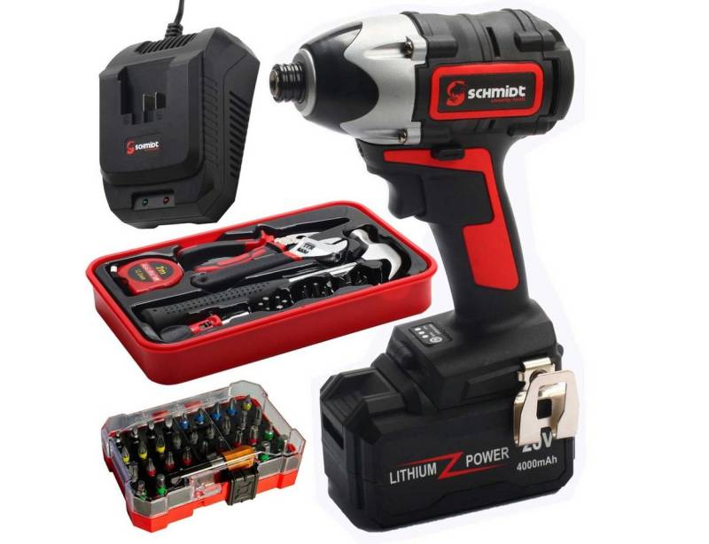 SCHMIDT security tools Akku-Schlagschrauber Akku-Schlagschrauber ID-180 LED Werkzeug Set von SCHMIDT security tools