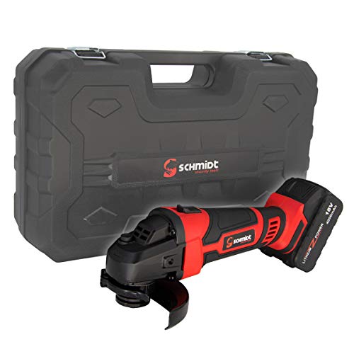 SCHMIDT security tools AG-115 Akku-Winkelschleifer | 8000 U/min | Lithium-Ionen 4.0Ah Akku, Ladegerät & Koffer | 4-in-1 für Trennen, Schleifen, Schruppen & Polieren SCHMIDT security tools AG-115 Akku-Winkelschleifer | 8000 U/min | Lithium-Ionen 4.0Ah Akku, Ladegerät & Koffer | 4-in-1 für Trennen, Schleifen, Schruppen & Polieren von SCHMIDT security tools