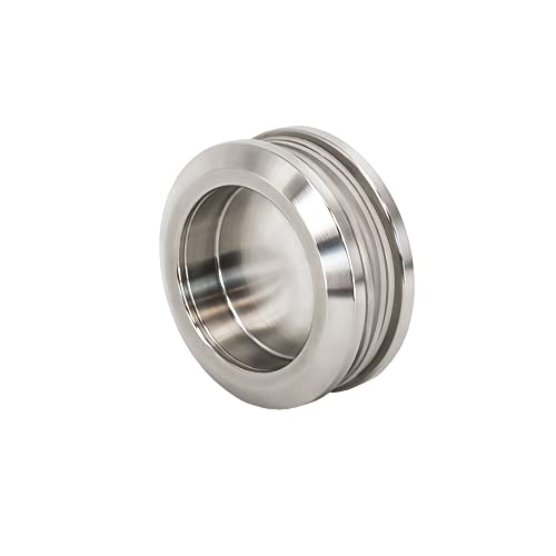 SCHMIDT security tools Muschelgriff B Edelstahl Silber Schiebetür-Griff Griffmulde Glastürgriff 58mm rund Türgriff Möbelgriff von SCHMIDT security tools
