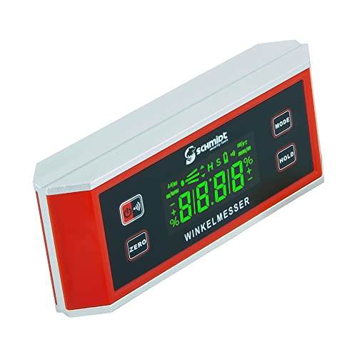 SCHMIDT security tools Neigungsmesser Winkelmesser Digital LCD Neigungsmessgerät magnetisch IP65 Winkel-Gradmesser von SCHMIDT security tools