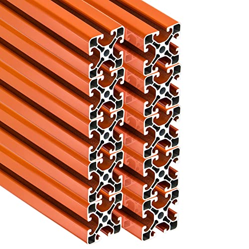 SCHMIDT systemprofile 10 Stück 2000mm Aluminium Profil 40x40mm Nut 8 Strebenprofil Orange 4040 Aluprofil Konstruktionsprofil 2m von SCHMIDT systemprofile
