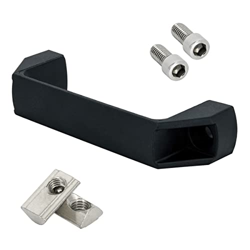 SCHMIDT systemprofile 10x Bügelgriff Nut 8 138x25x40mm Kunststoff schwarz Griff Türgriff Handgriff Haltegriff Ziehgriff Aluprofil-Zubehör von SCHMIDT systemprofile