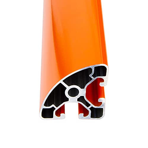 SCHMIDT systemprofile 2000mm Aluminium Profil 40x40mm Nut 8 Eckprofil Rund Orange 4040 Alu Konstruktionsprofil Aluprofil 2m von SCHMIDT systemprofile